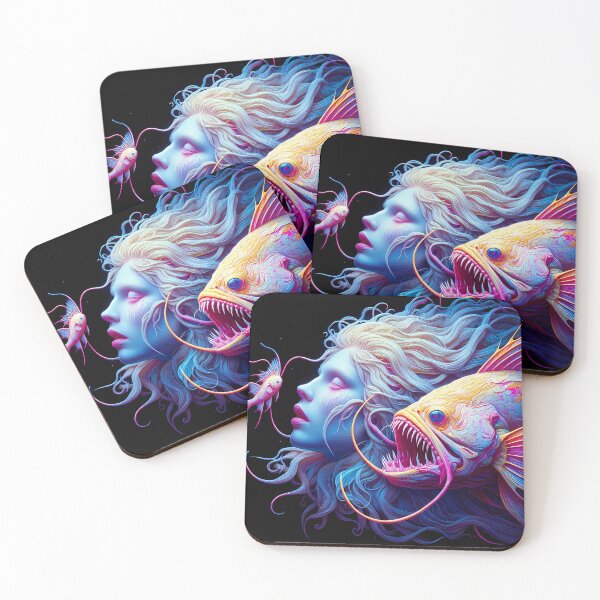 Item preview, Neon lady and fish  designed and sold by MireaM.
