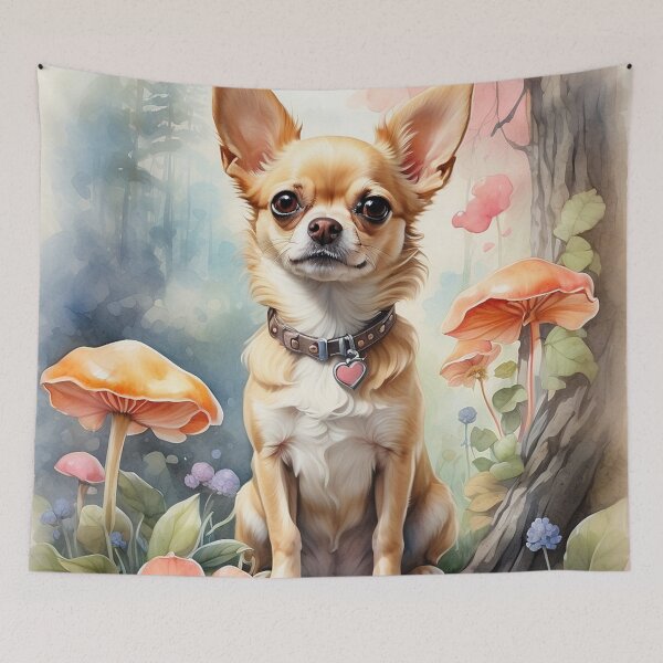 Artikelvorschau, 001 Tuschemalerei eines süßen Chihuahua entworfen und verkauft von Alexis Art Collection.