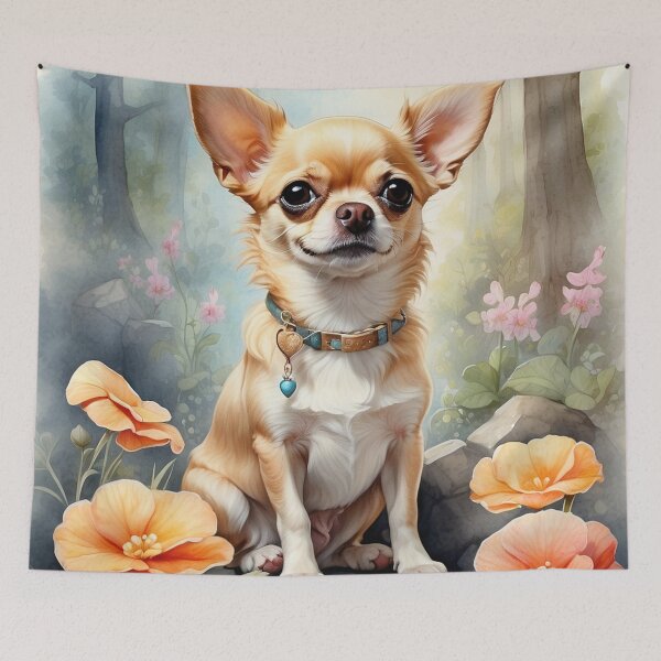 Artikelvorschau, 002 Tuschemalerei eines süßen Chihuahua entworfen und verkauft von Alexis Art Collection.