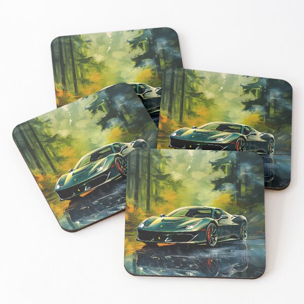 Item preview, Green Ferrari 458 In Mystic Forest Road designed and sold by RevUpDesign.