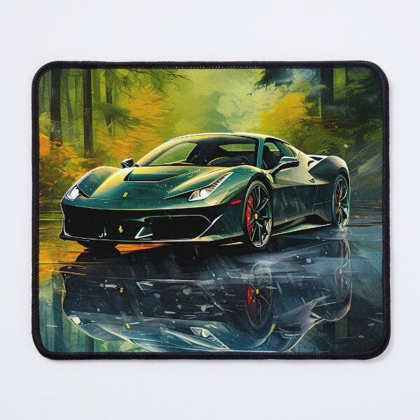 Item preview, Green Ferrari 458 In Mystic Forest Road designed and sold by RevUpDesign.