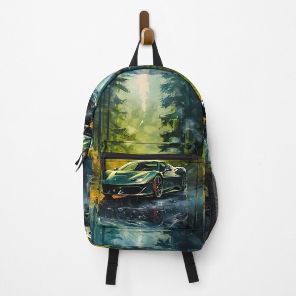 Item preview, Green Ferrari 458 In Mystic Forest Road designed and sold by RevUpDesign.