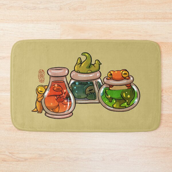 Item preview, cute baby froglets playing with fantasy potions artwork asian style designed and sold by DingHuArt.