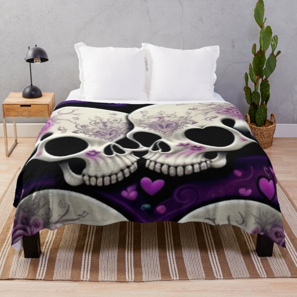 Item preview, Skulls of Pink Hearts & Roses Art designed and sold by TheDarkWardrobe.