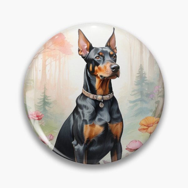 Item preview, 002 Ink Wash Painting of a Cute Doberman designed and sold by Alexis Art Collection.