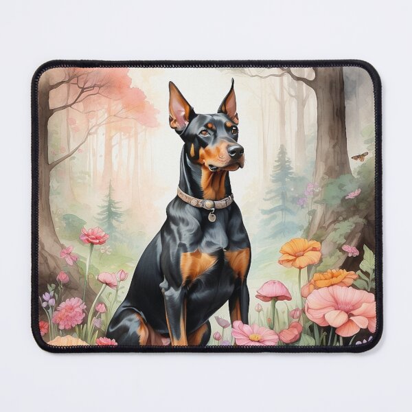 Item preview, 002 Ink Wash Painting of a Cute Doberman designed and sold by Alexis Art Collection.