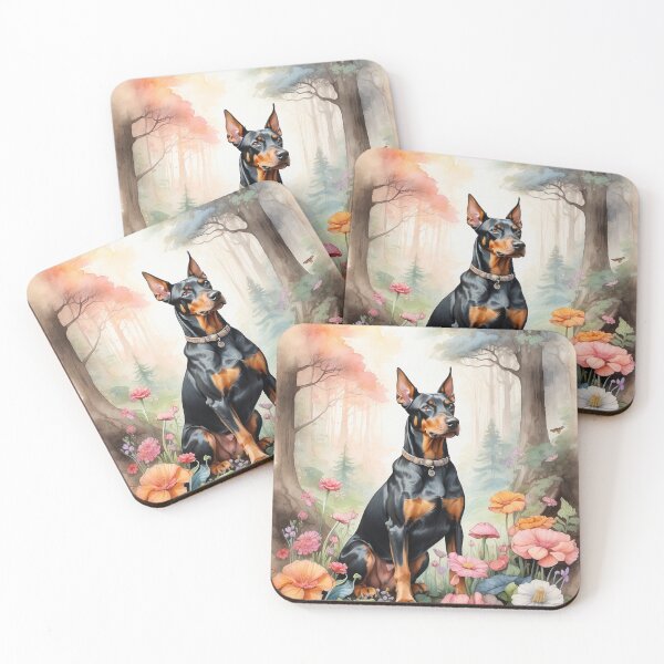 Item preview, 002 Ink Wash Painting of a Cute Doberman designed and sold by Alexis Art Collection.