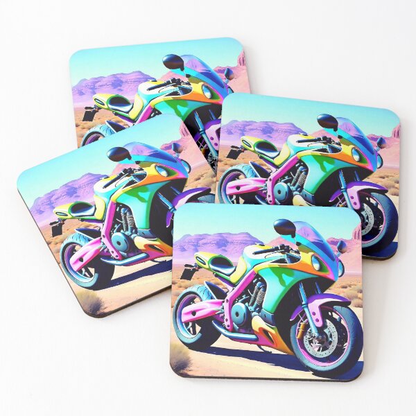 Item preview, Colorful motorcycle designed and sold by GlitchyGraffix.