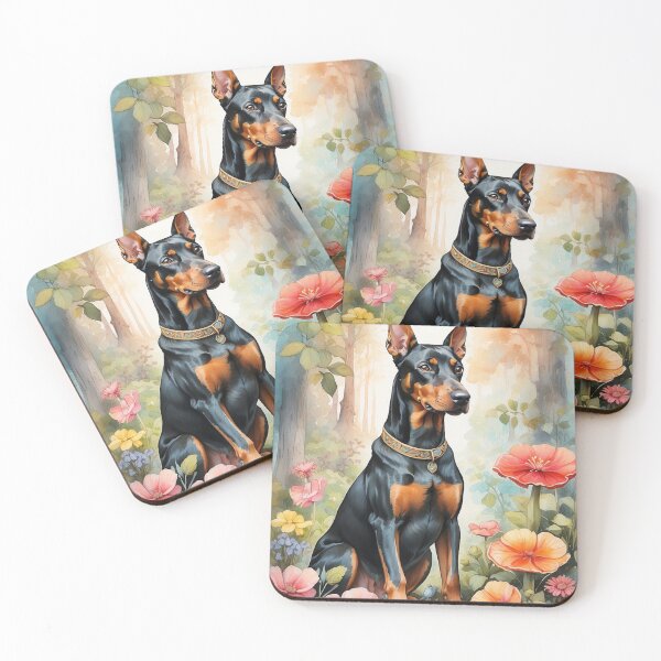Item preview, 003 Ink Wash Painting of a Cute Doberman designed and sold by Alexis Art Collection.