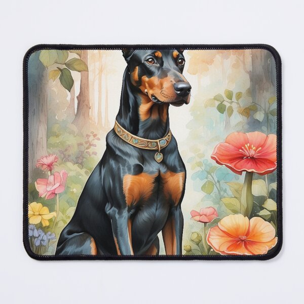 Item preview, 003 Ink Wash Painting of a Cute Doberman designed and sold by Alexis Art Collection.