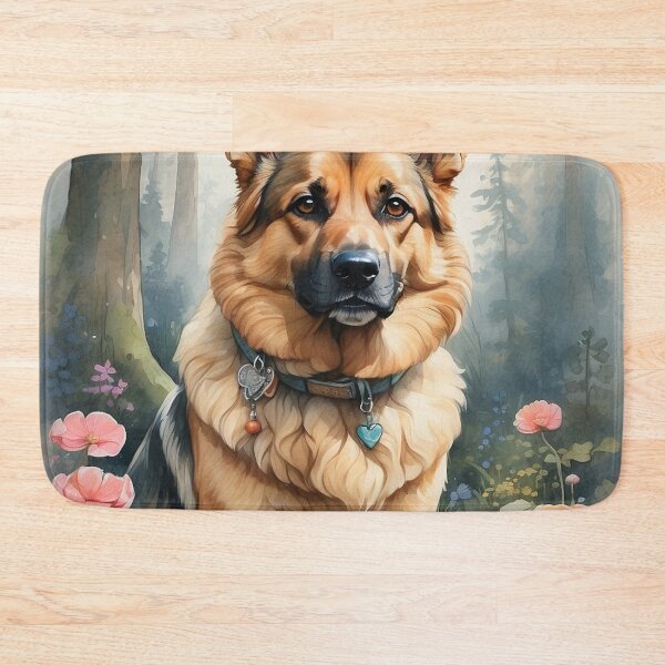 Item preview, 001 Ink Wash Painting of a Cute German Sheperd designed and sold by Alexis Art Collection.