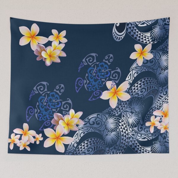 Item preview, Hawaiian Tattoo and Plumeria Tapa Fusion designed and sold by J Marielle Designs.