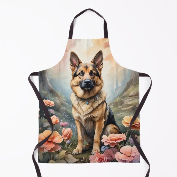 Artikelvorschau, 004 Tuschemalerei eines süßen deutschen Schäferhundes entworfen und verkauft von Alexis Art Collection.