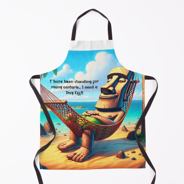 Item preview, Moai in Hammock: A Well-Deserved Rest After Centuries Standing designed and sold by 0penvimark.