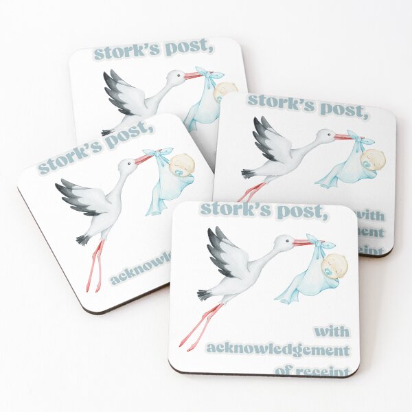 Item preview, Stork's post, with acknowledgement of receipt designed and sold by KolbaVison.