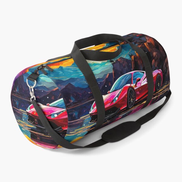 Item preview, Red Ferrari 458 In Watercolor Style, Sunset Reflections In Lake designed and sold by RevUpDesign.