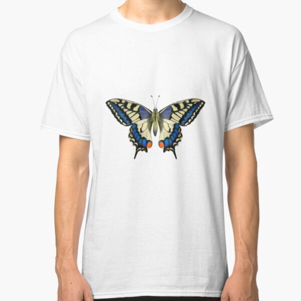 Swallowtail Butterfly Watercolor Painting Wildlife Artwork Classic T-Shirt