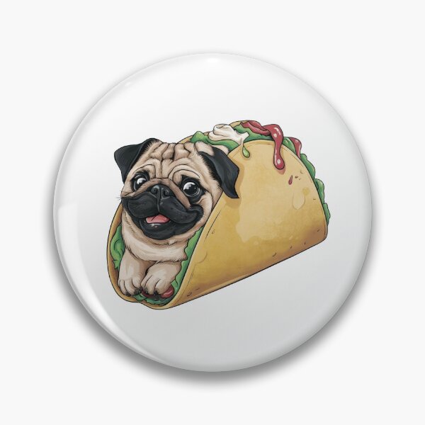 Item preview, Cute Pug Taco - Funny Pug designed and sold by canvadreamer444.