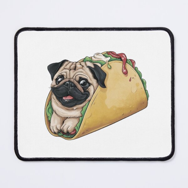Item preview, Cute Pug Taco - Funny Pug designed and sold by canvadreamer444.