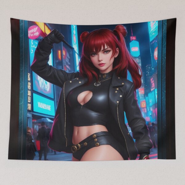 Item preview, Namikura Anime Girlboss Stunning Fantasy AI Concept Art Portrait by Xzendor7 designed and sold by Xzendor7 Digital Art Creations.