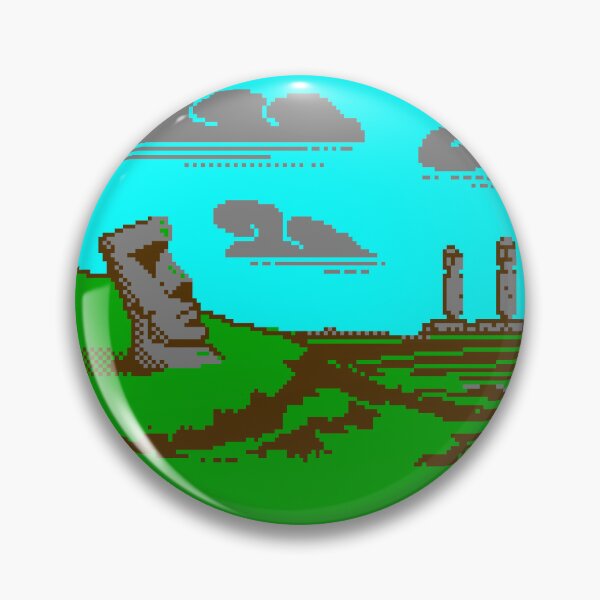 Item preview, Easter Island pixel art designed and sold by paraptorkeet.