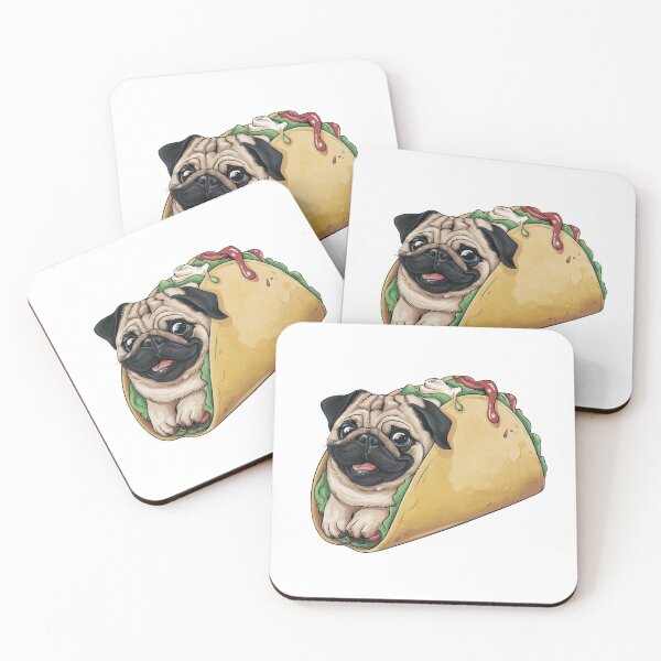 Item preview, Cute Pug Taco - Funny Pug designed and sold by canvadreamer444.