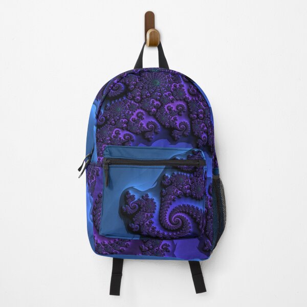 Item preview, Mandelbrot 47 - Mysterious purple-blue alien glowing organic spirals designed and sold by Draeger0.