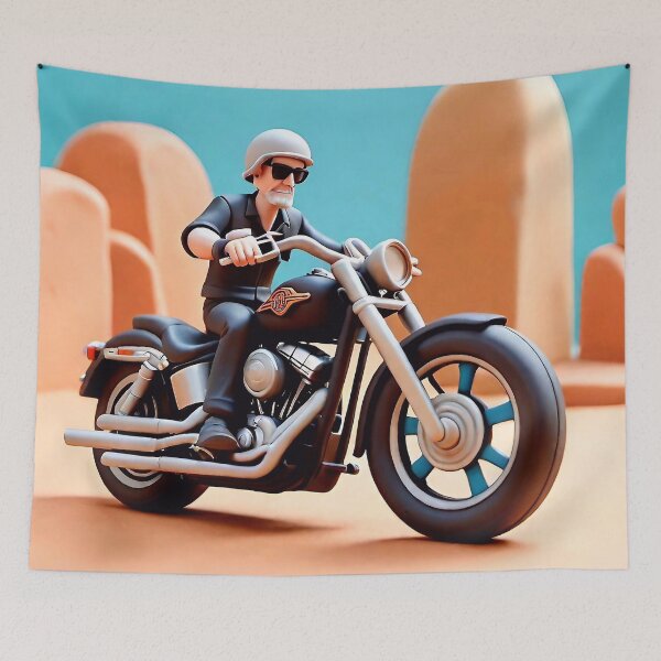 Item preview, Cartoon motorcycle designed and sold by GlitchyGraffix.