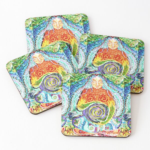 Item preview, Tie dye Earth Mama Mother Earth mom to be child birth new parent  designed and sold by AuroraXGreen.