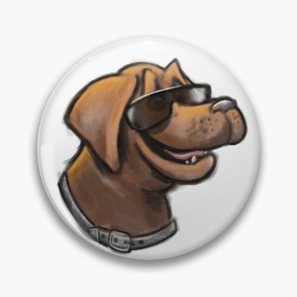 Aperçu de l'œuvre Labrador Retreiver brun avec des lunettes de soleil Sticker créée et vendue par CreateForDogs.
