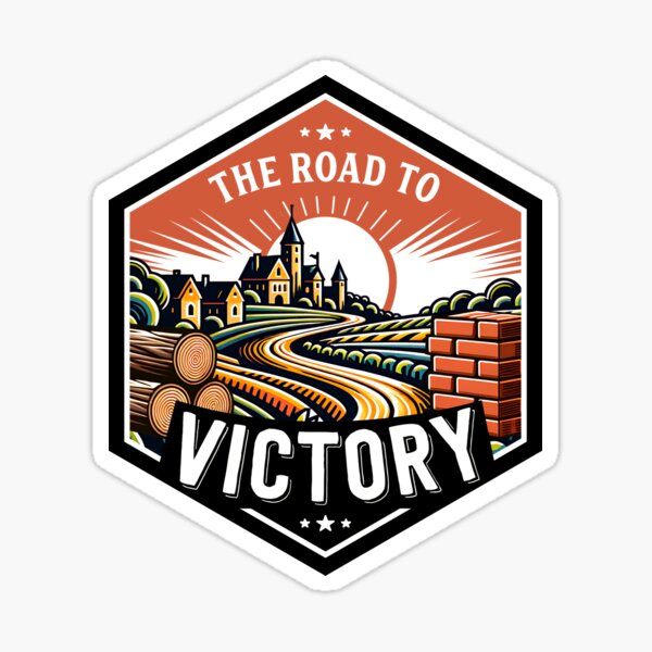 Aperçu de l'œuvre Le chemin de la victoire : ressources en bois et en briques de Catan créée et vendue par Pawsitive Pixel Studio.