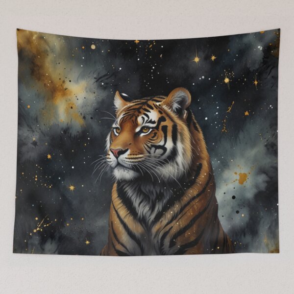 Item preview, Black and gold tiger art designed and sold by shokA Design.
