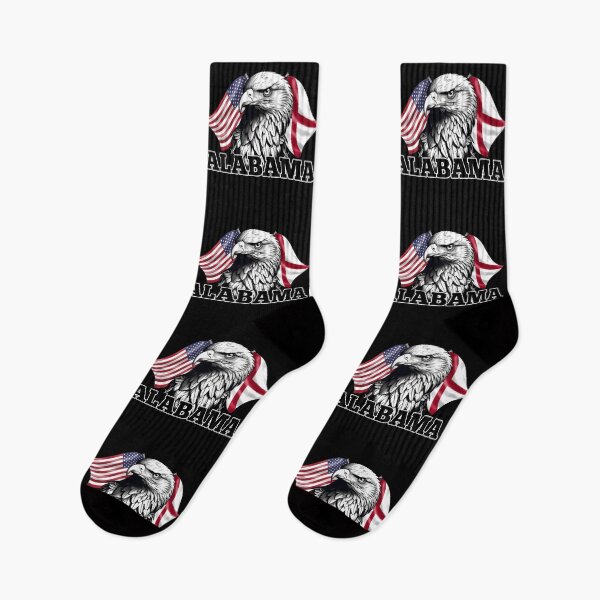 Item preview, Alabama State Flag, American Flag and Eagle designed and sold by REAL IRISH GIFTS.