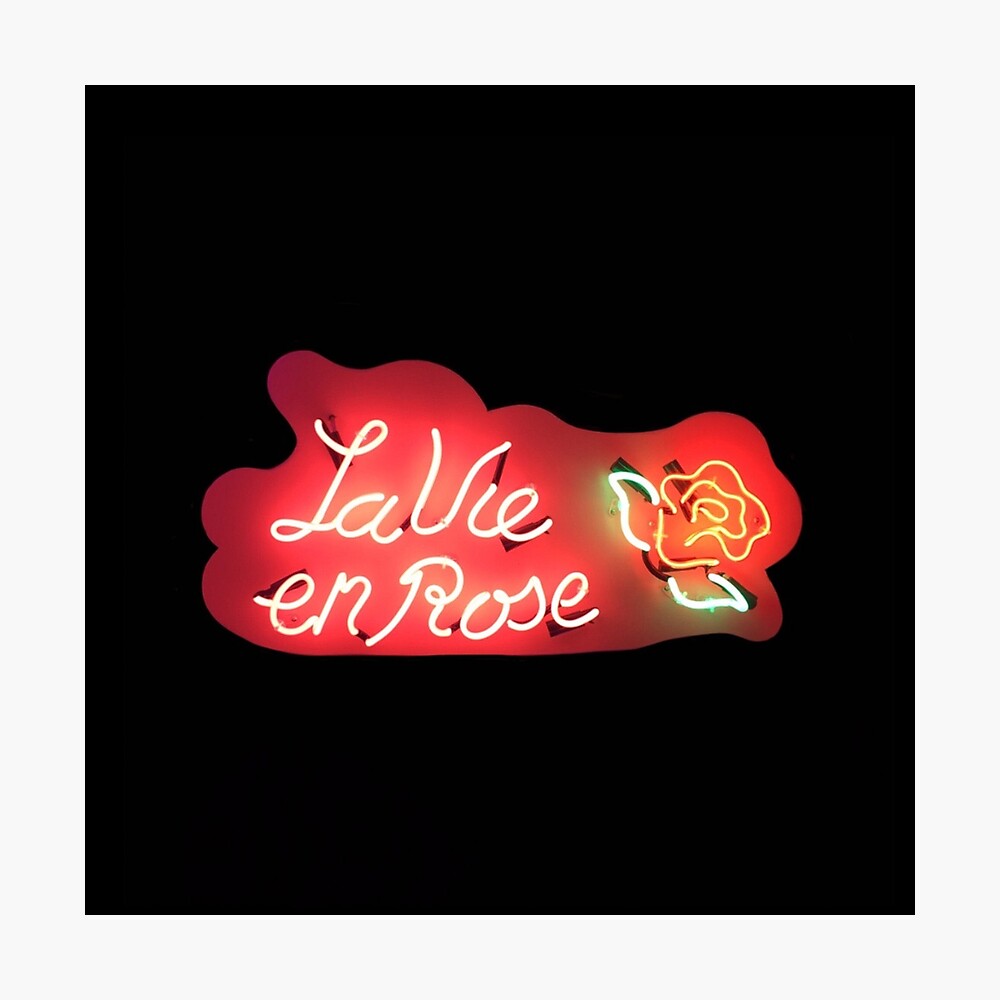 La Vie En Rose Tumblr Neon Sign Poster By Jakeparkerart Redbubble