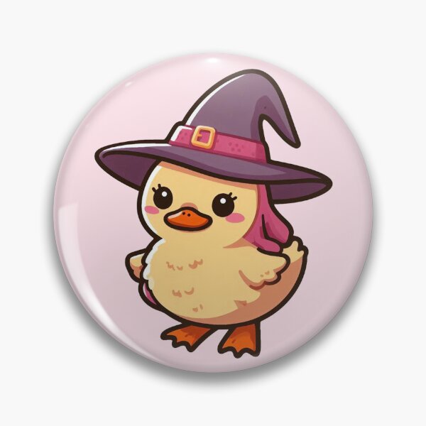 Item preview, Cute little feminist duck with a witch hat designed and sold by VibeInkDesign.
