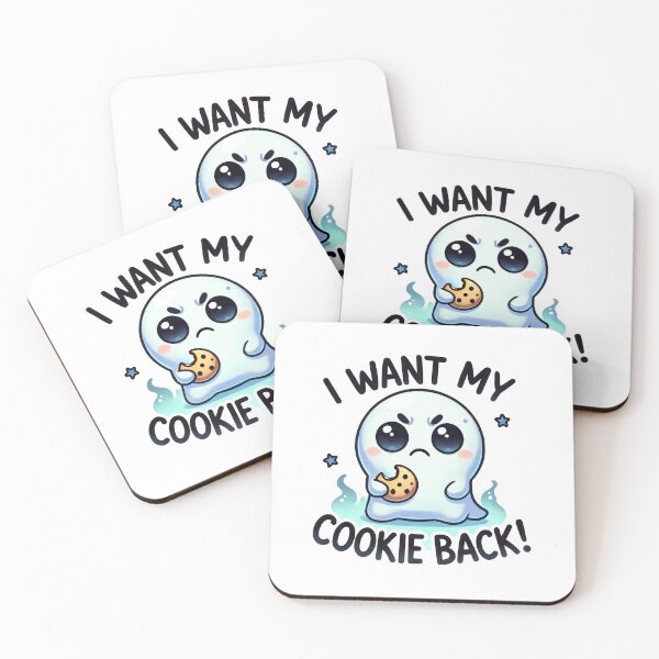 Item preview, The Ghost of Disapproval, Cute Angry Ghost Wants Cookie Back designed and sold by MoniushkoArt.