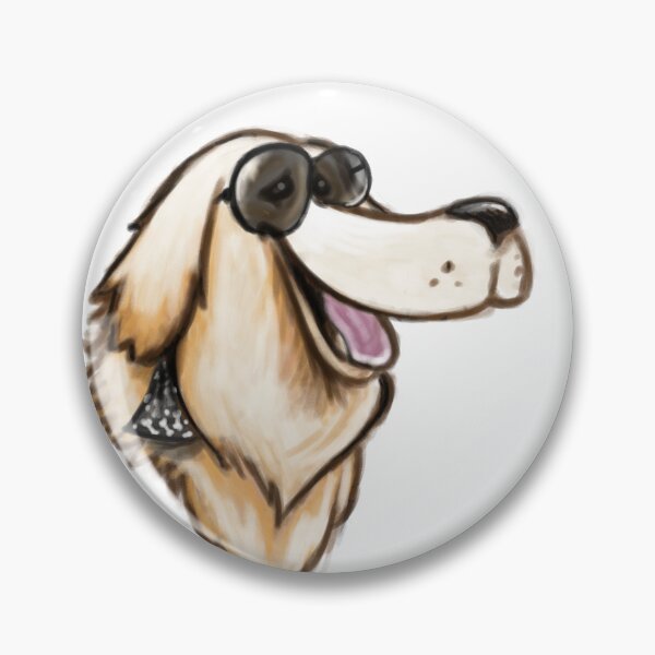Item preview, Golden Retreiver with sunglasses Sticker designed and sold by CreateForDogs.