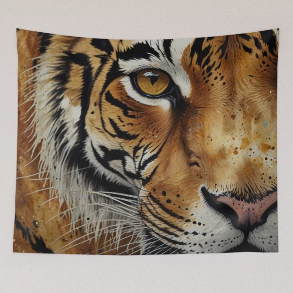 Item preview, Black and gold tiger art designed and sold by shokA Design.