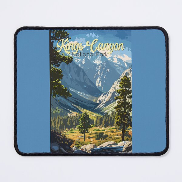 Item preview, Kings Canyon National Park Illustration Travel Art Vintage designed and sold by KrisSidDesigns.