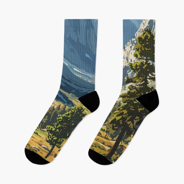 Item preview, Kings Canyon National Park Illustration Travel Art Vintage designed and sold by KrisSidDesigns.