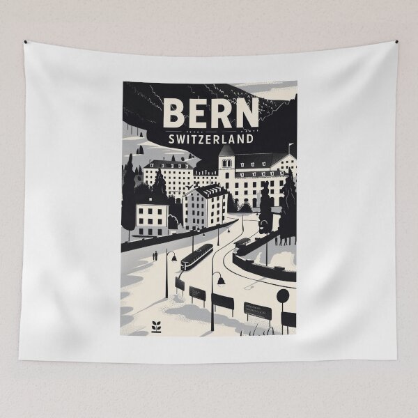 Item preview, A Vintage Travel Illustration of Bern - Switzerland  designed and sold by GoodOldVintage.