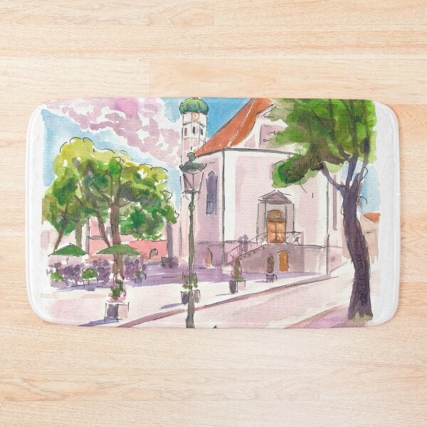 Item preview, Market Place Little Town in Upper Bavaria  designed and sold by artshop77.