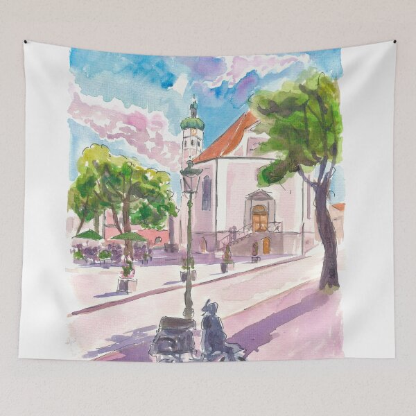 Item preview, Market Place Little Town in Upper Bavaria  designed and sold by artshop77.