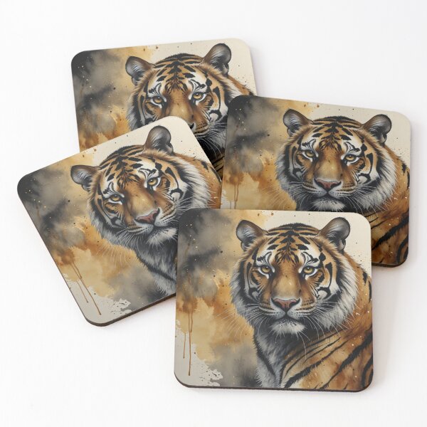 Item preview, Black and gold tiger art designed and sold by shokA Design.
