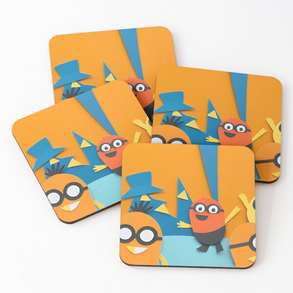 Item preview, Cute paper creatures get ready to party designed and sold by Purpleflex.