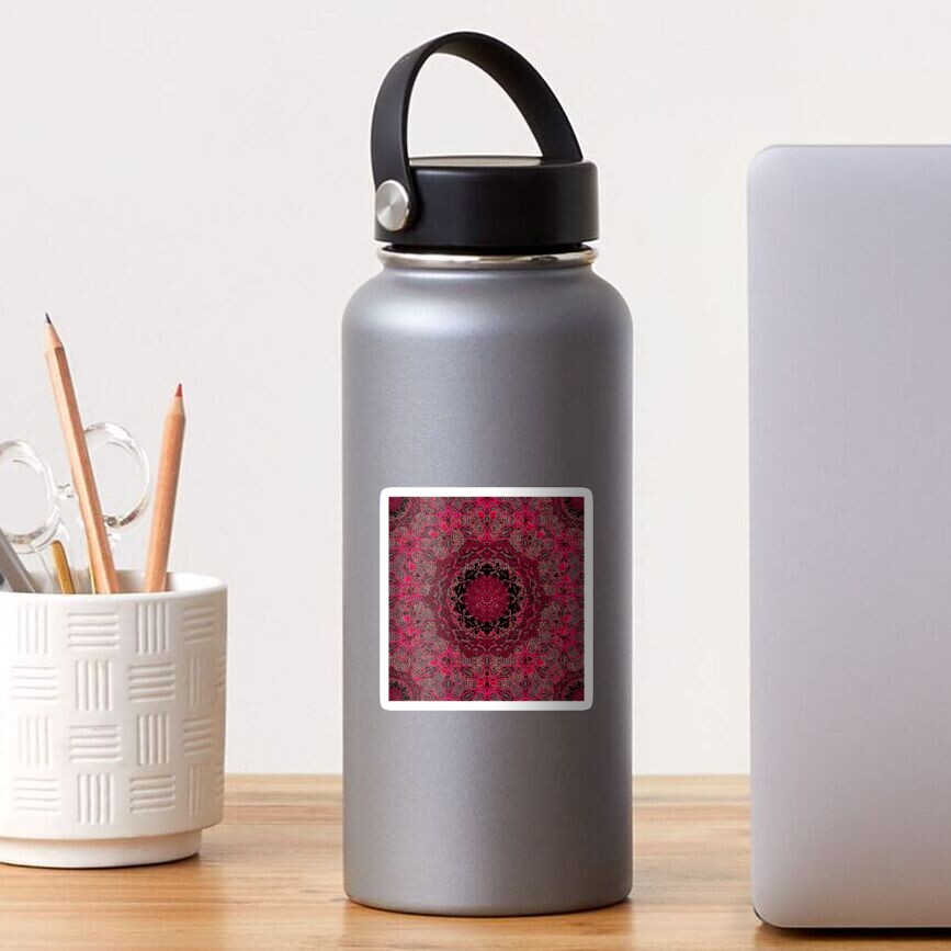 Cinnamon Wisteria Mandala Sticker