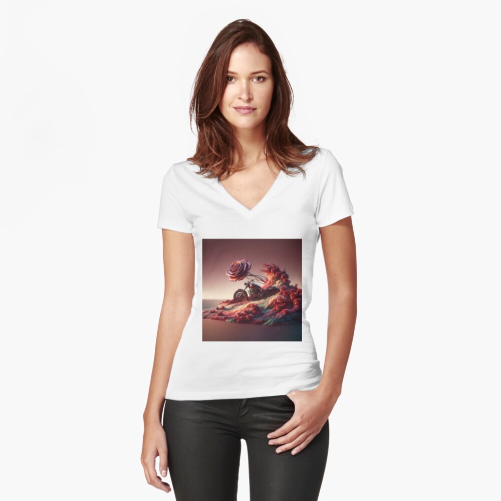 Item preview, Fitted V-Neck T-Shirt designed and sold by starchim01.
