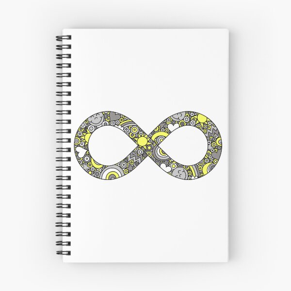 Item preview, Infinity Neurodiverse Doodle Demigender Pride Flag designed and sold by JoyfulJen.