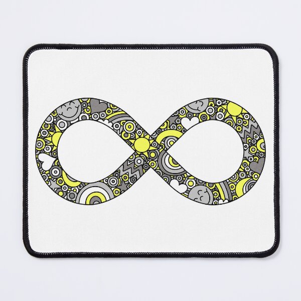 Item preview, Infinity Neurodiverse Doodle Demigender Pride Flag designed and sold by JoyfulJen.