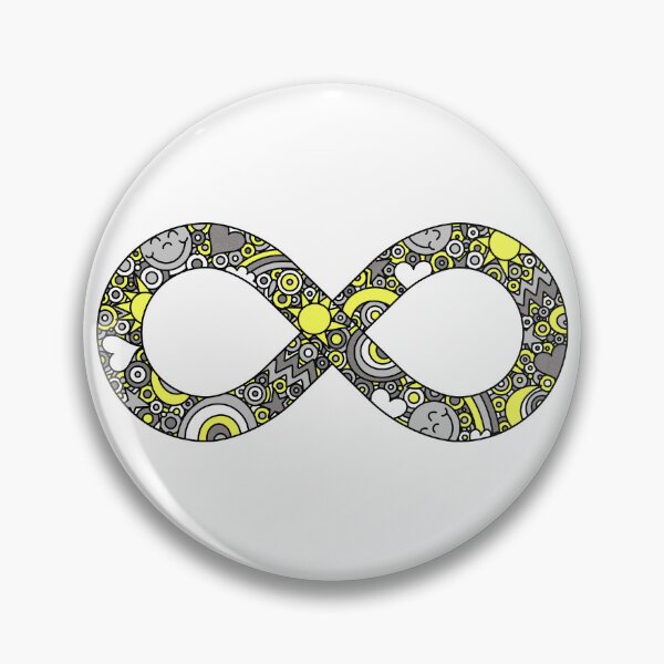 Item preview, Infinity Neurodiverse Doodle Demigender Pride Flag designed and sold by JoyfulJen.
